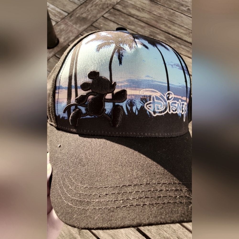 Disney Parks Mickey in Paradise Blue Tropical Mesh Trucker Hat Snapback Cap